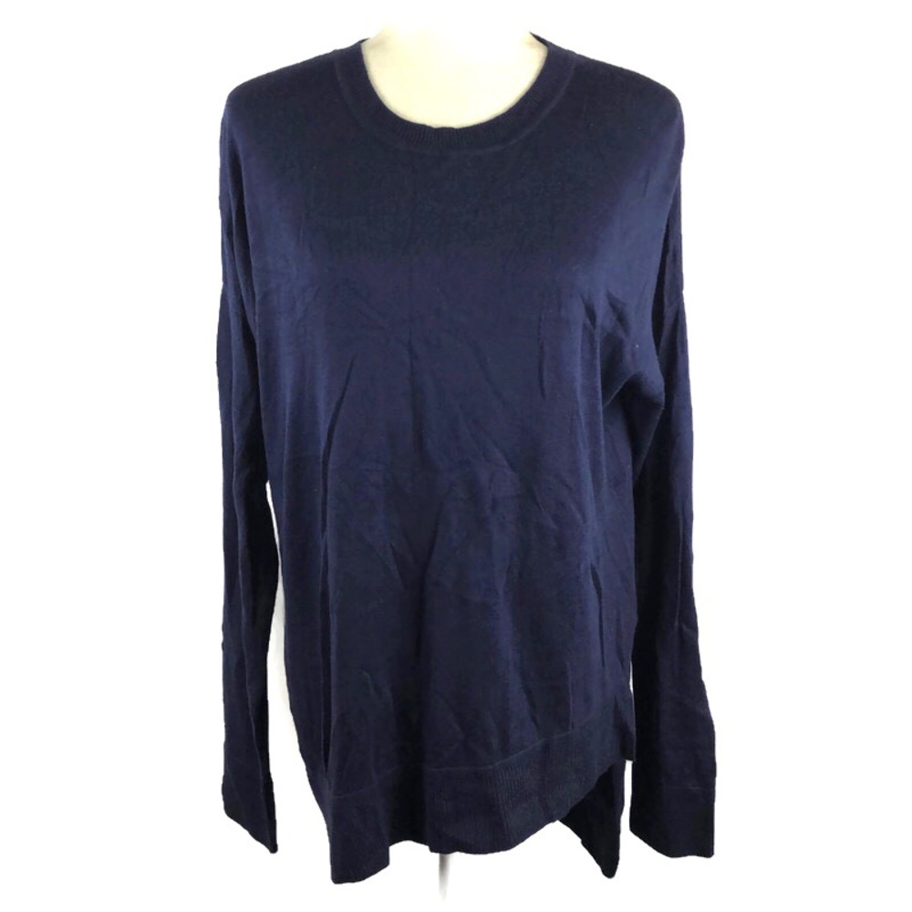 Love Scarlett Navy Asymmetrical Sweater - Picture 1 of 8